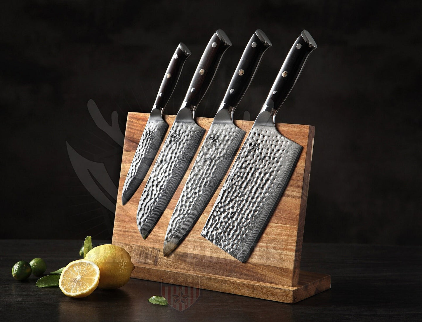 BARLAS BLADES Damascus 67 Layered Steel 4 Pcs Chef Knife Set Kitchen Knives-Chef Knife Set-BARLAS BLADES