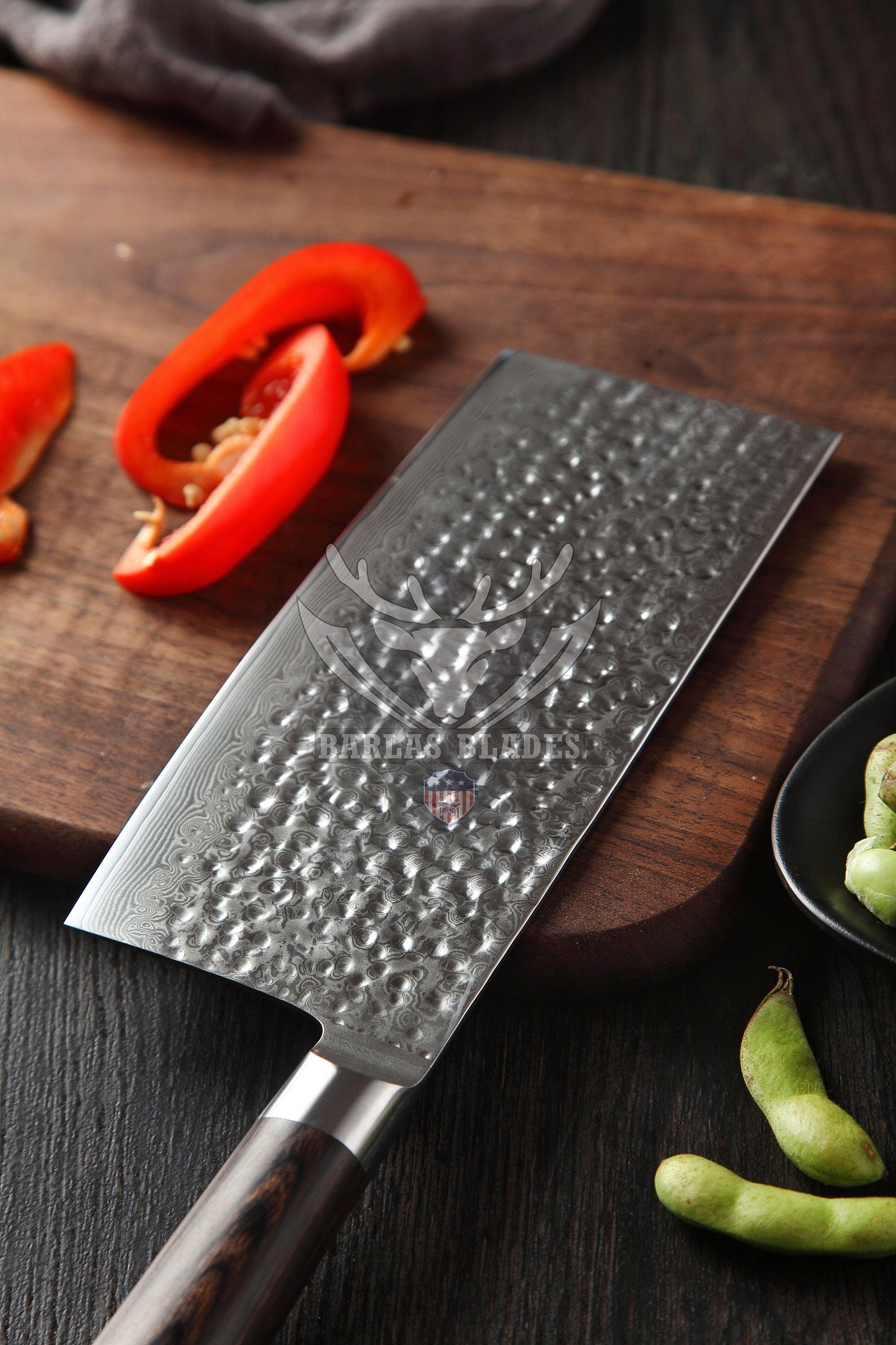 BARLAS BLADES 67 Layered Damascus Steel Chef Cleaver-Cleaver Knife-BARLAS BLADES